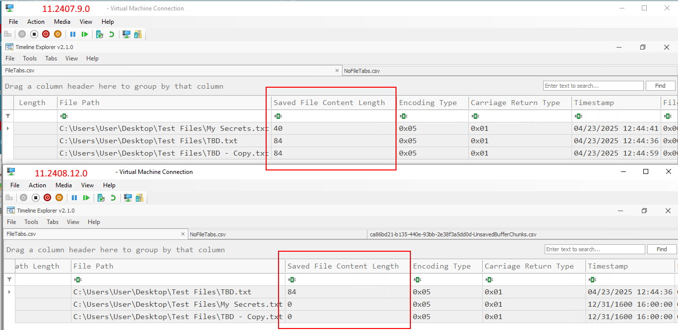Saved File Content Length