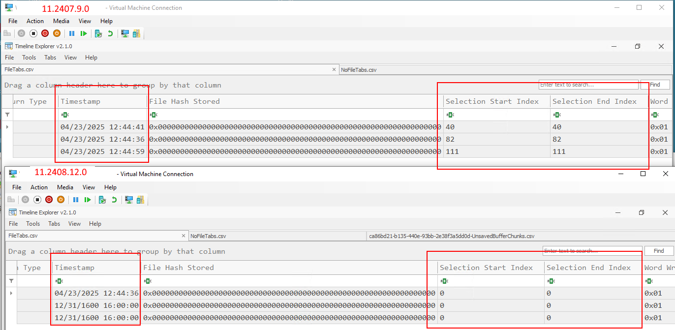 Timestamp Selection