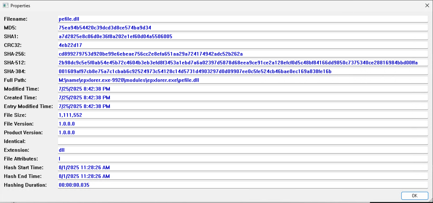 HashMyFiles